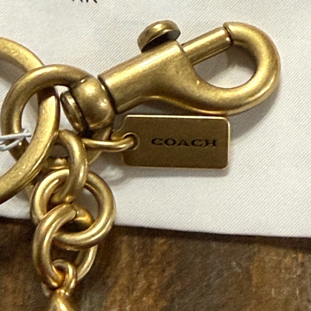 NWT Coach Cherry Glitter Gold Tone Keychain Bag Charm NWT - Picture 5 of 5